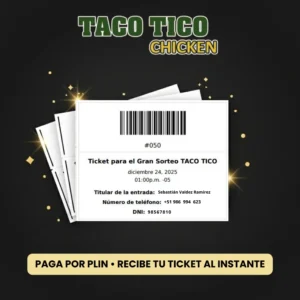 Ticket para el Gran Sorteo TACO TICO